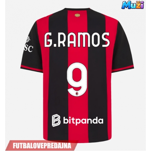Lacne Muži Futbalové dres AC Milan Goncalo Ramos #9 2026-27 Krátky Rukáv - Domáci